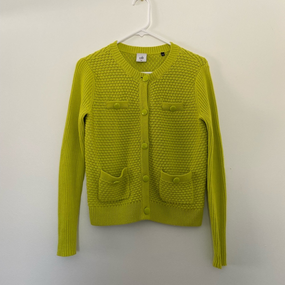 Cabi Chartreuse Sweater